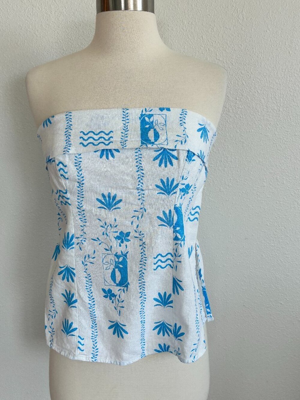 Wild Fable Tube Top Floral Strapless Linen Blend Smocked